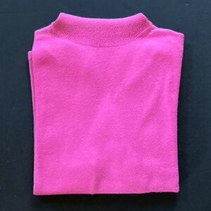 Neiman Marcus 100% Cashmere Long Sleeve Turtleneck Sweater/Bright Pink/XL/EUC!